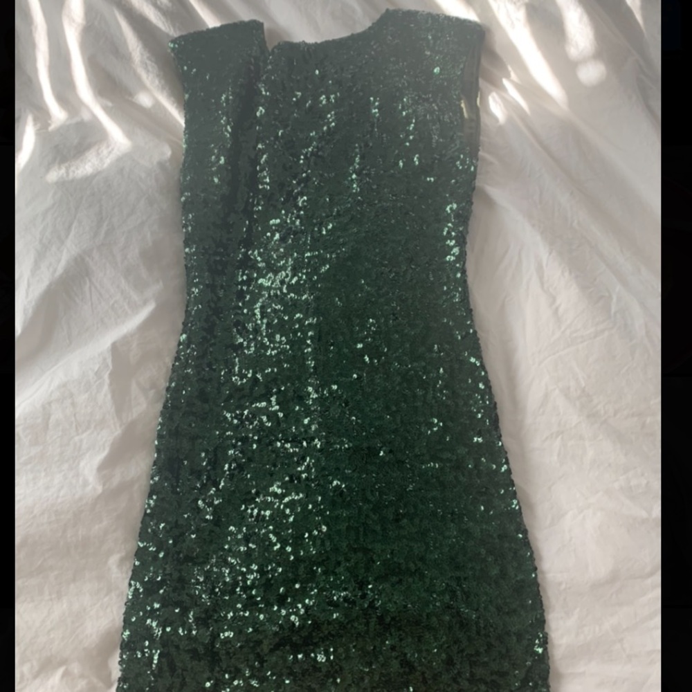 Alice + Olivia Green Sequin Dress